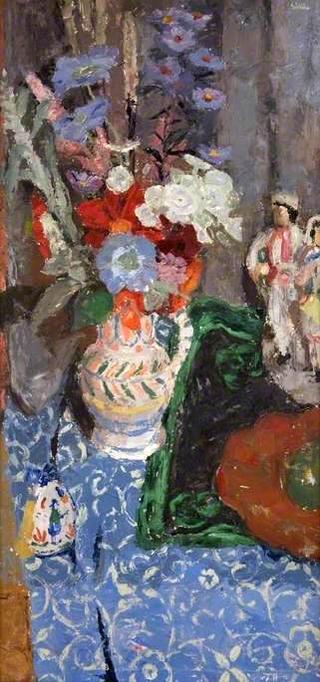 Still Life, Flowers and Figures