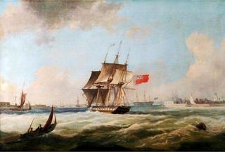 英国皇家海军“皮克”号进入朴茨茅斯港