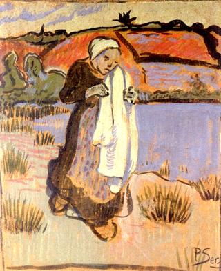 Breton Woman with White Cloth