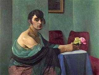 Young Girl with Roses