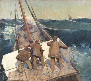 Mariners in Stormy Sea