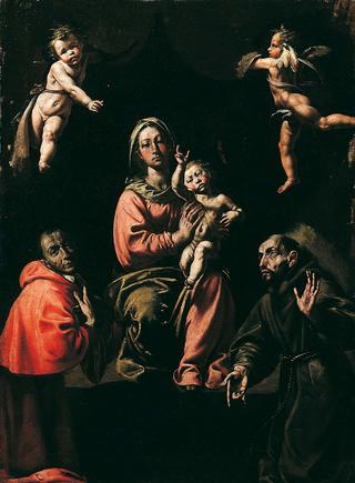 圣母子和卡洛·博罗密欧和阿西西的弗朗西斯
