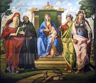 圣母子与圣徒耶罗姆、本笃、抹大拉的马利亚和贾斯廷