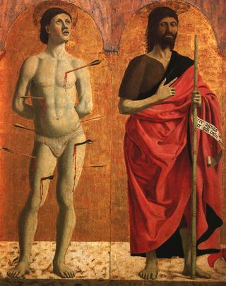 Polyptych of the Misericordia - Sts Sebastian and John the Baptist