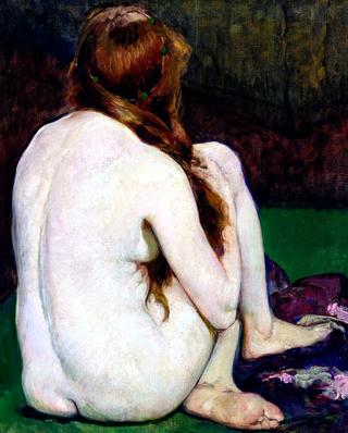 Seated nude from the back