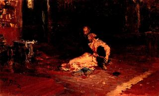 Ivan the Terrible and His Son Ivan (study)