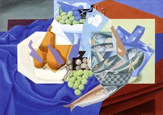 Still Life with Fruit and a Basket of Fish
