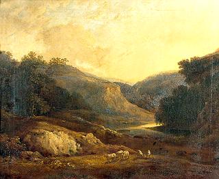 A River Scene, Welsh Hills