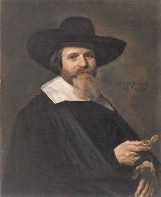 Portrait of a Man Holding a Watch