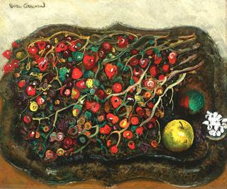 Still Life with Berries and Apples