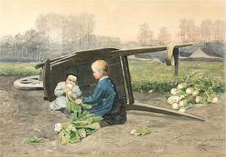 Children Eating Turnips