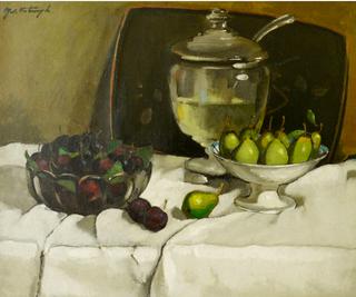 Still Life with Pears and Plums