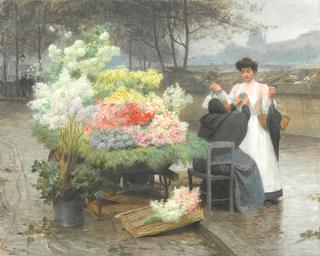 The Flower Seller on the Quays, Paris