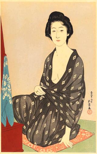 Woman in Summer Kimono