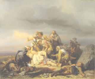 吕岑战役后发现瑞典国王古斯塔夫二世阿道夫的尸体