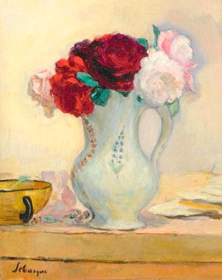 Roses in a Pitcher