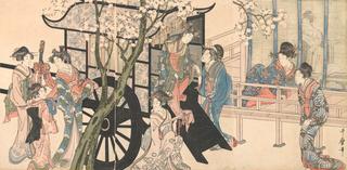 A Tokugawa Princess Descending from a Carriage
