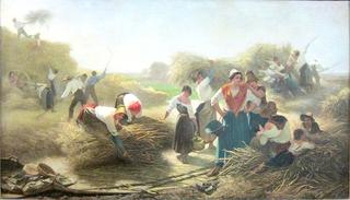 Threshing in the Fields of Rapeseed at Lille