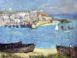 Pilchard Boats on St. Ives Beach, Cornwall