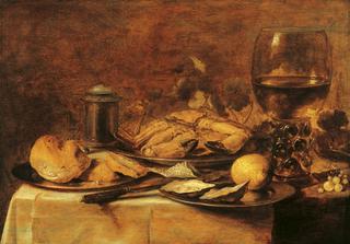 Still Life with Crab and Oysters