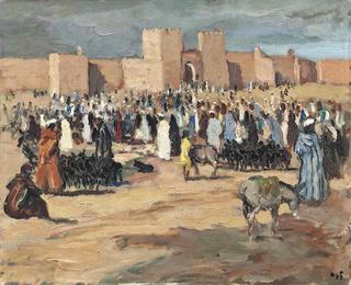 Marché aux chêvres à Marrakech