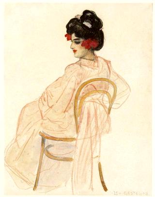 Seated Woman in Kimono