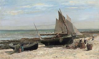 Fishing Boats on Beach in France