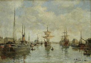 Bateaux dans le port du Havre