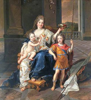 La Duchesse de La Ferté with the Duc de Bretagne and the Duc d’Anjou