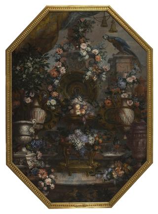 Large Flowerpiece with Precious Urns
