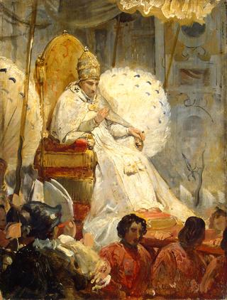 Ceremonial Carrying of Pope Pius VIII into the St Peter Cathedral in 1829