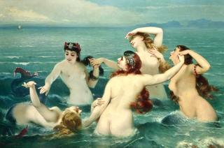 Mermaids frolicking