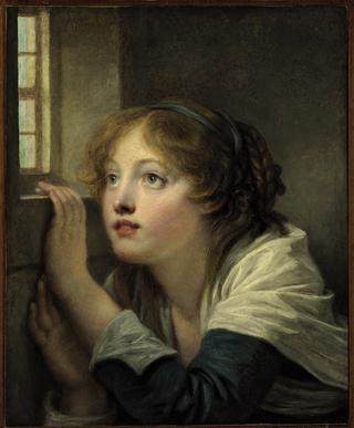 A Young Girl at a Window