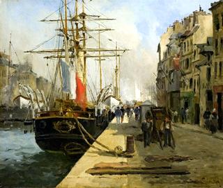 Harbour Scene in France
