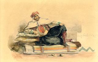 A Berber Seated on a Low Couch
