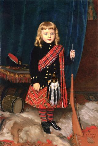 Portrait of a Young Boy, Full-length, Wearing Highland Dress