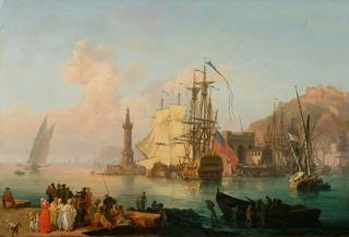 Imaginary view of the harbour of Naples