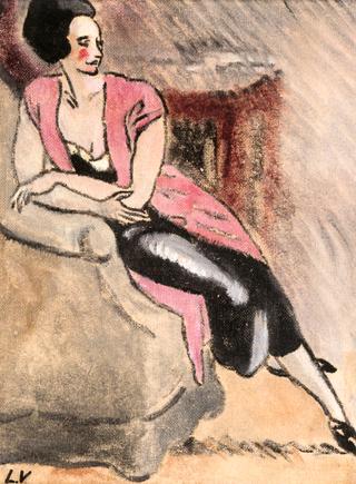 Seated Woman in a Pink Vest