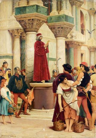 Proclamation of an edict in Venice in the 15th century