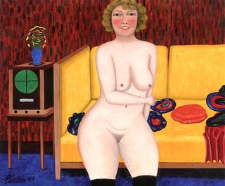 Woman with Cushions
