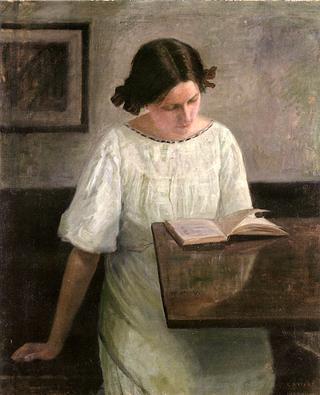 The Artist's Wife in White Reading