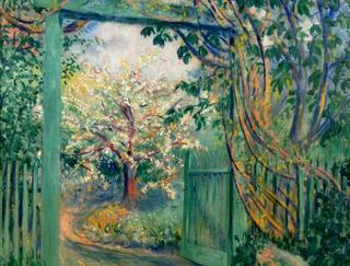 Gate to the Blooming Cherry Tree