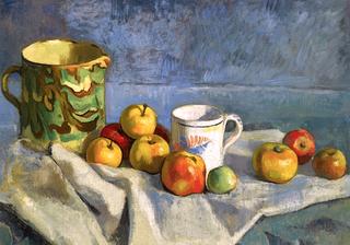 Still Life with Apples and Breton Pots