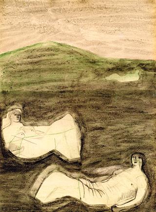 Reclining Figures in a Landscape