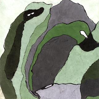 Composition in Green and Gray