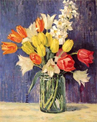 Tulips and Narcissi in a Vase