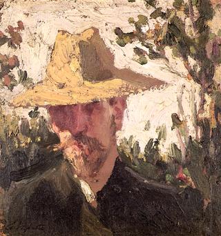 Self-Portrait Wearing Straw Hat