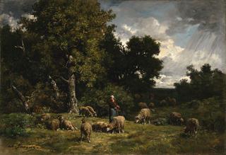 Shepherdess and Her Sheep