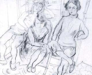 Interior with Three Girls