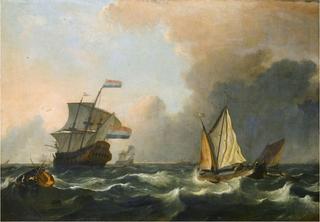 Shipping in Rough Waters off the Dutch Coast